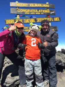 My youngest daughter, Jackie and her father, Tony on the summit of Mt. Kilimanjaro with She CLIMBS January 2016