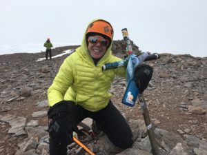 Alphavest CEO, Cokie Berenyi at the summit of Mt. Aconcagua 